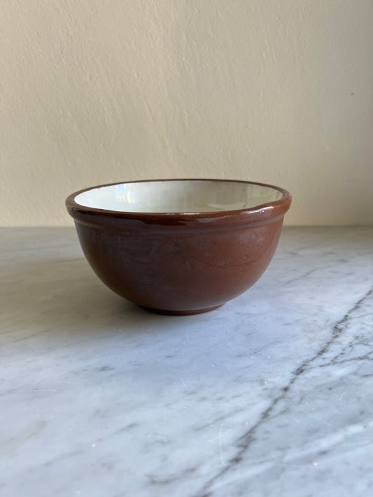 Vintage WELLER 12" large brown mixing bowl