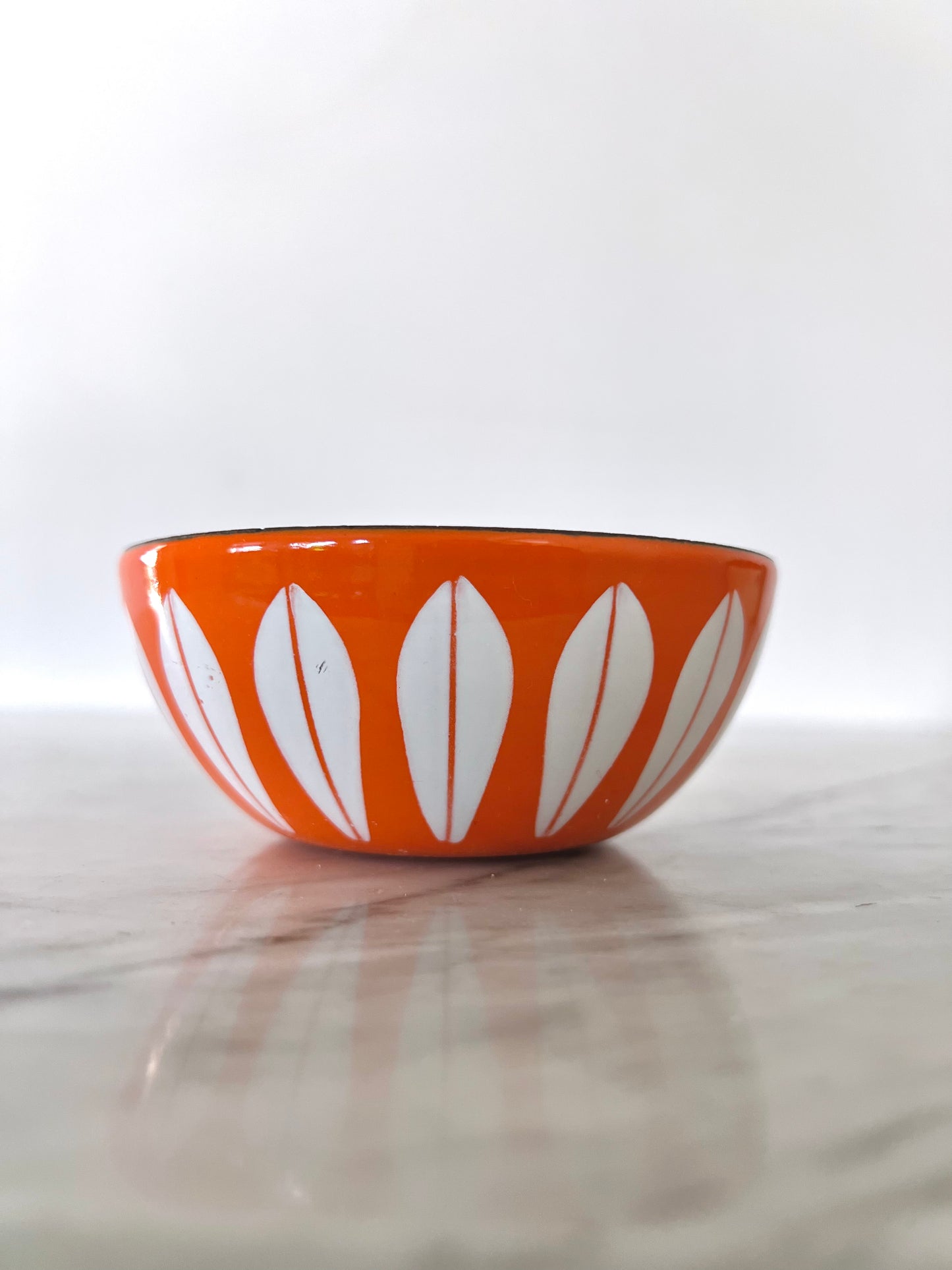 Orange Catherine Holm Enamel Lotus Bowl Large Print