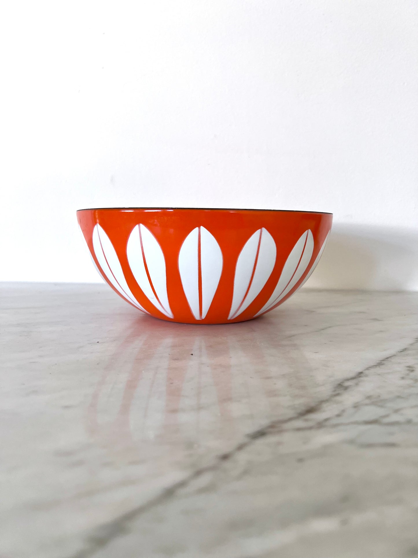Orange Catherine Holm Enamel Lotus Bowl Large Print