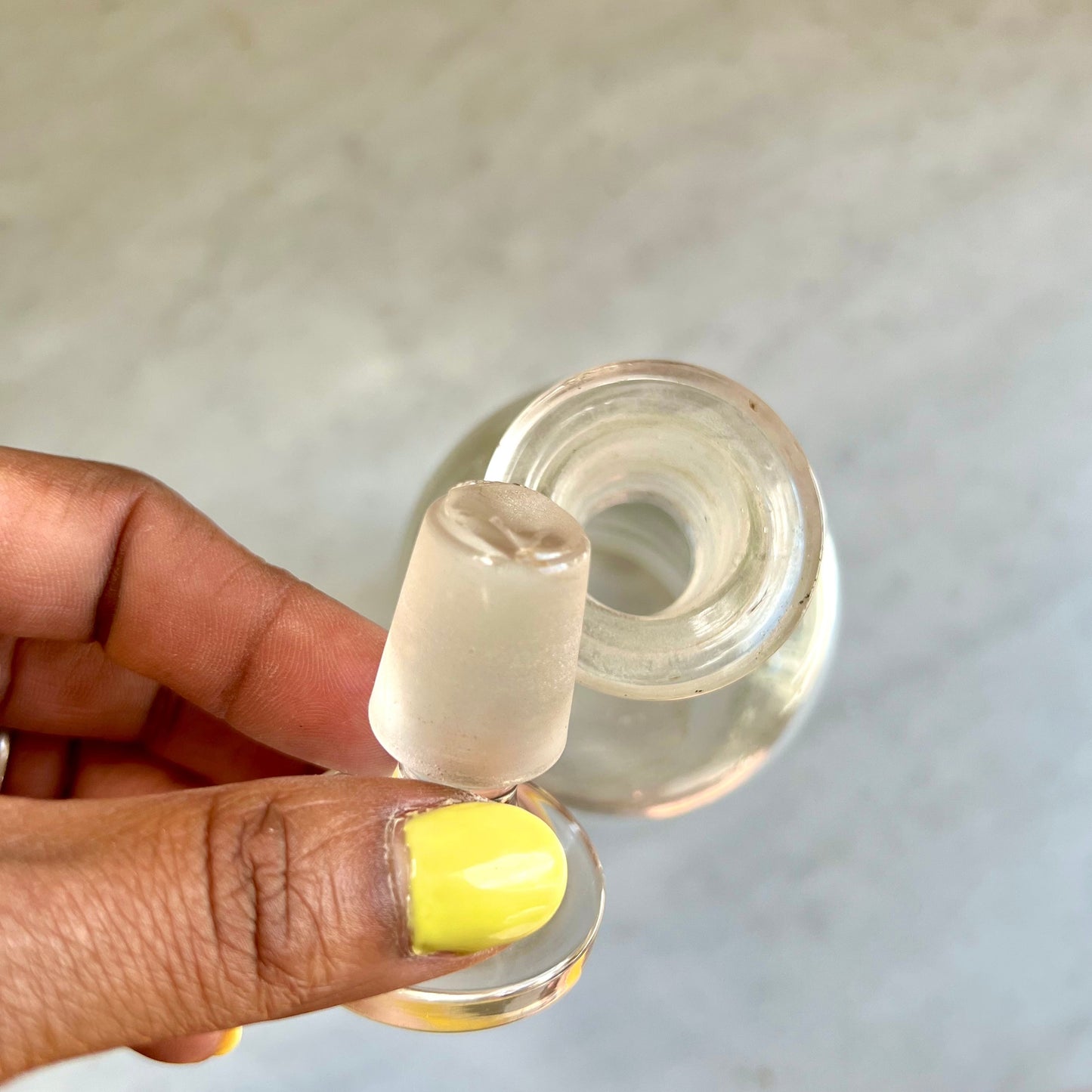 CHIPPED BOTTLE STOPPER FOR ANTIQUE BOTTLE