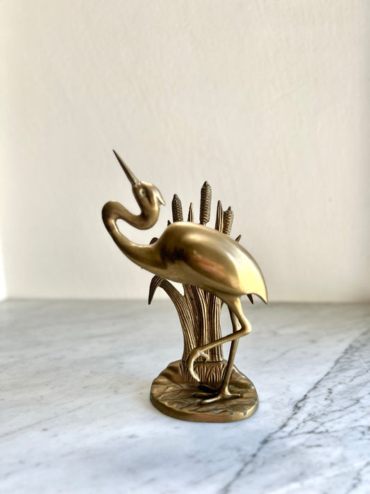 Large Brass Bird Sculpture