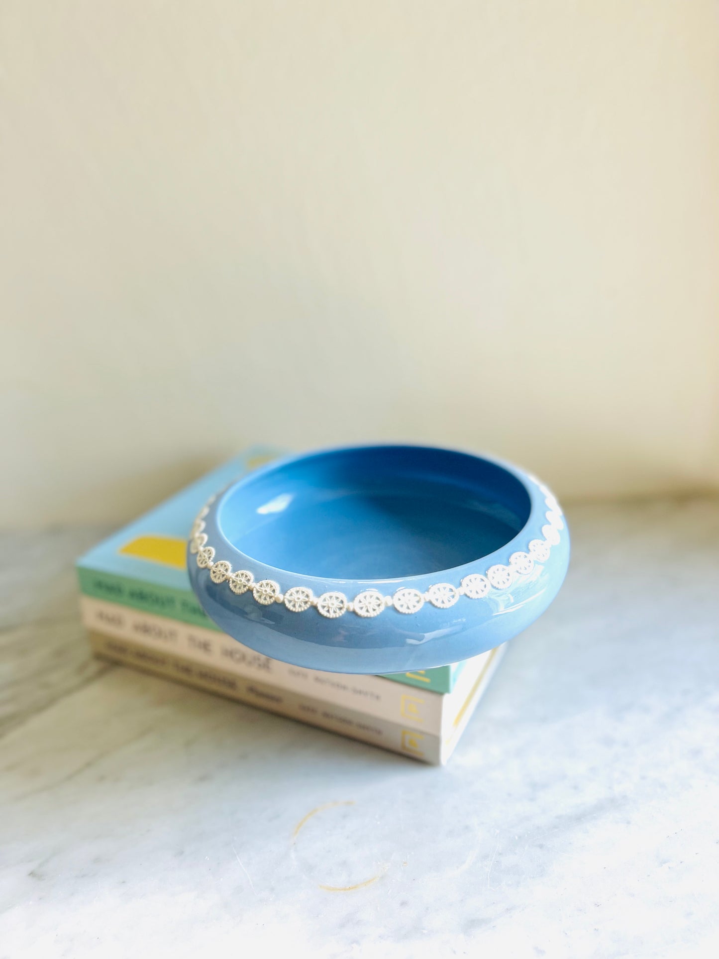 Dudson Blue & White Jasperware Planter