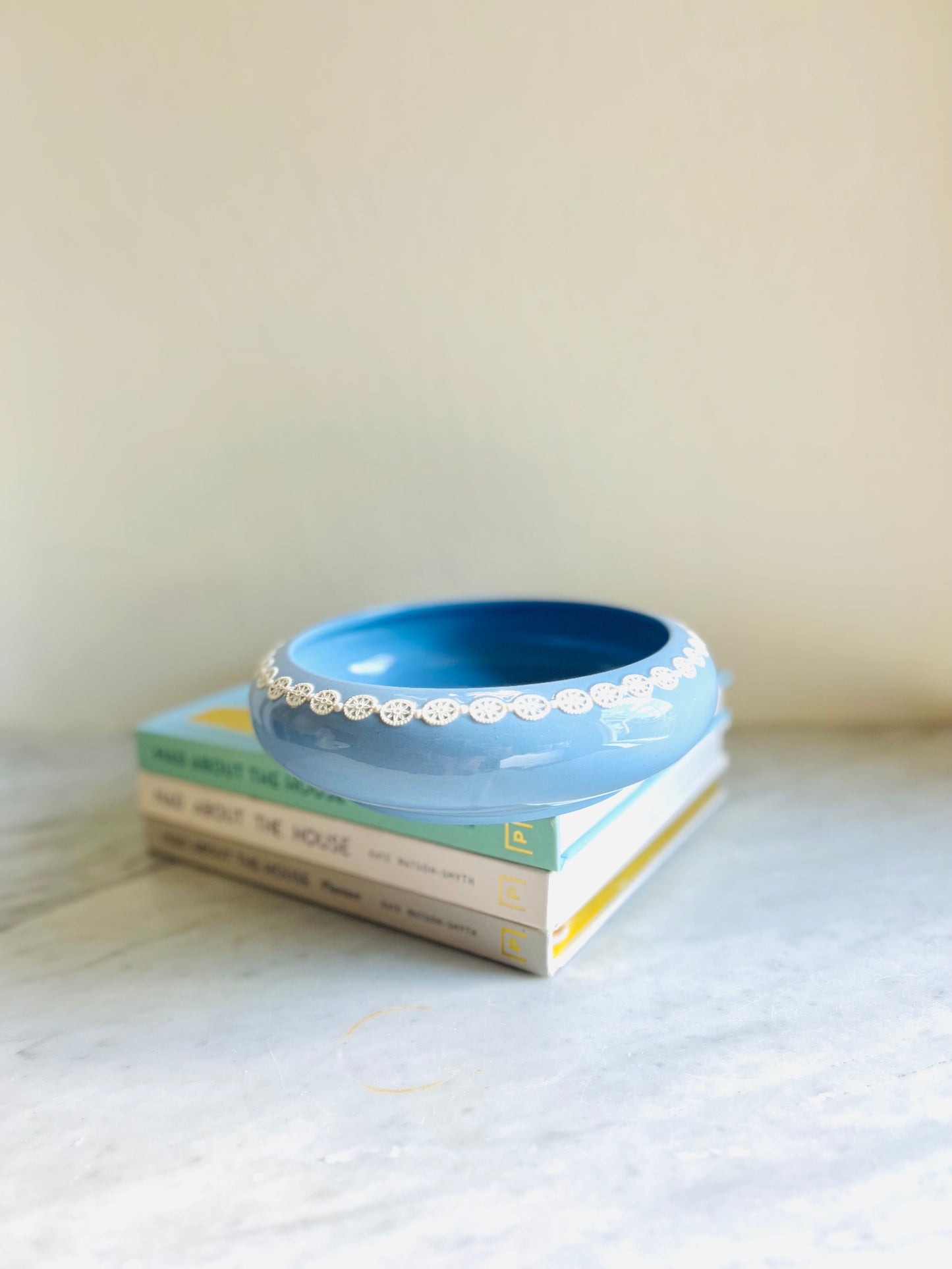 Dudson Blue & White Jasperware Planter