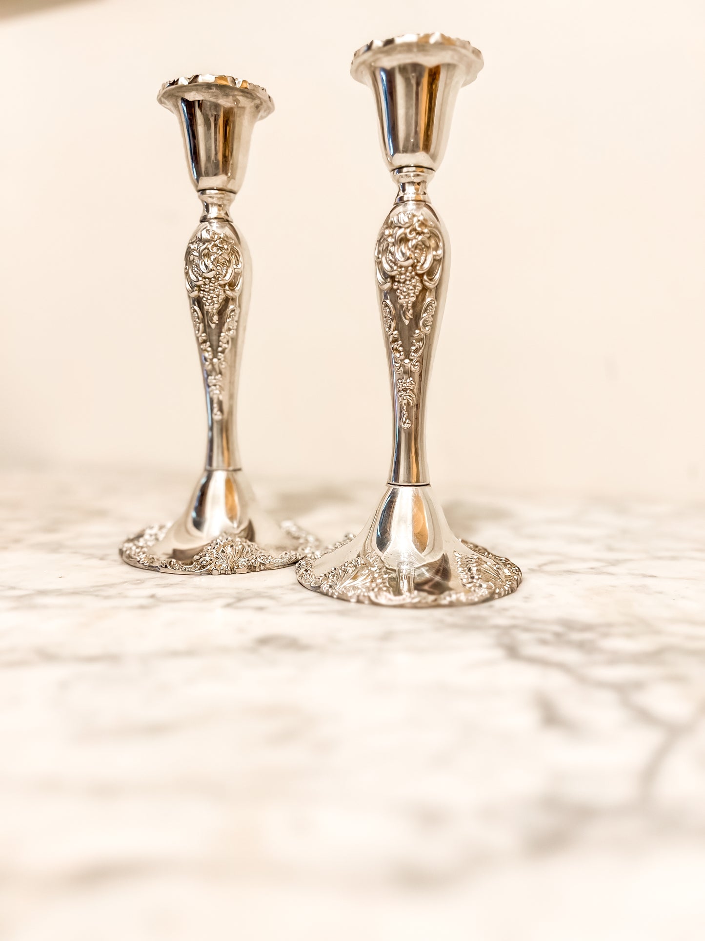 Pair of Gorham SilverPlate Candlestick Holders