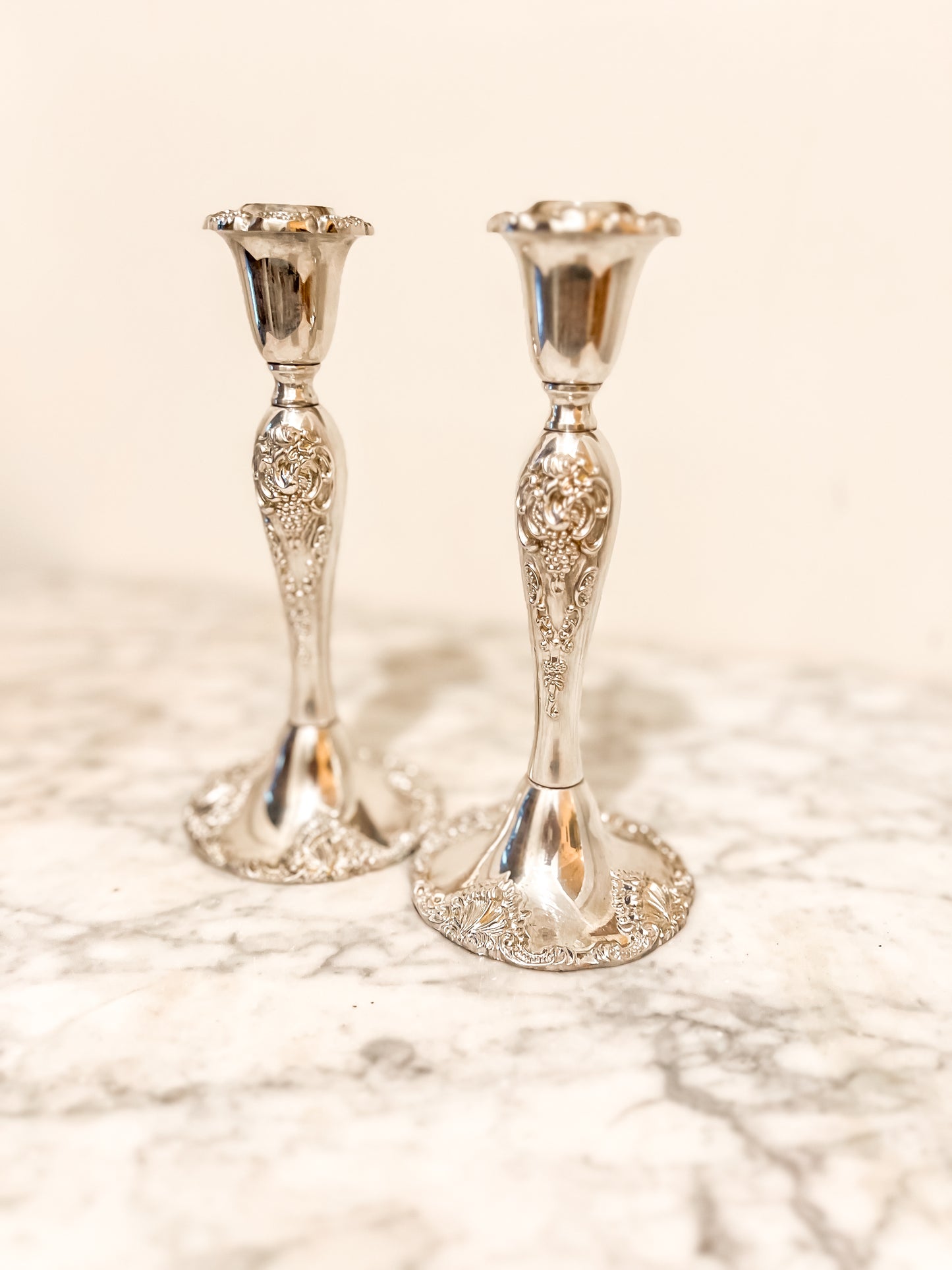 Pair of Gorham SilverPlate Candlestick Holders