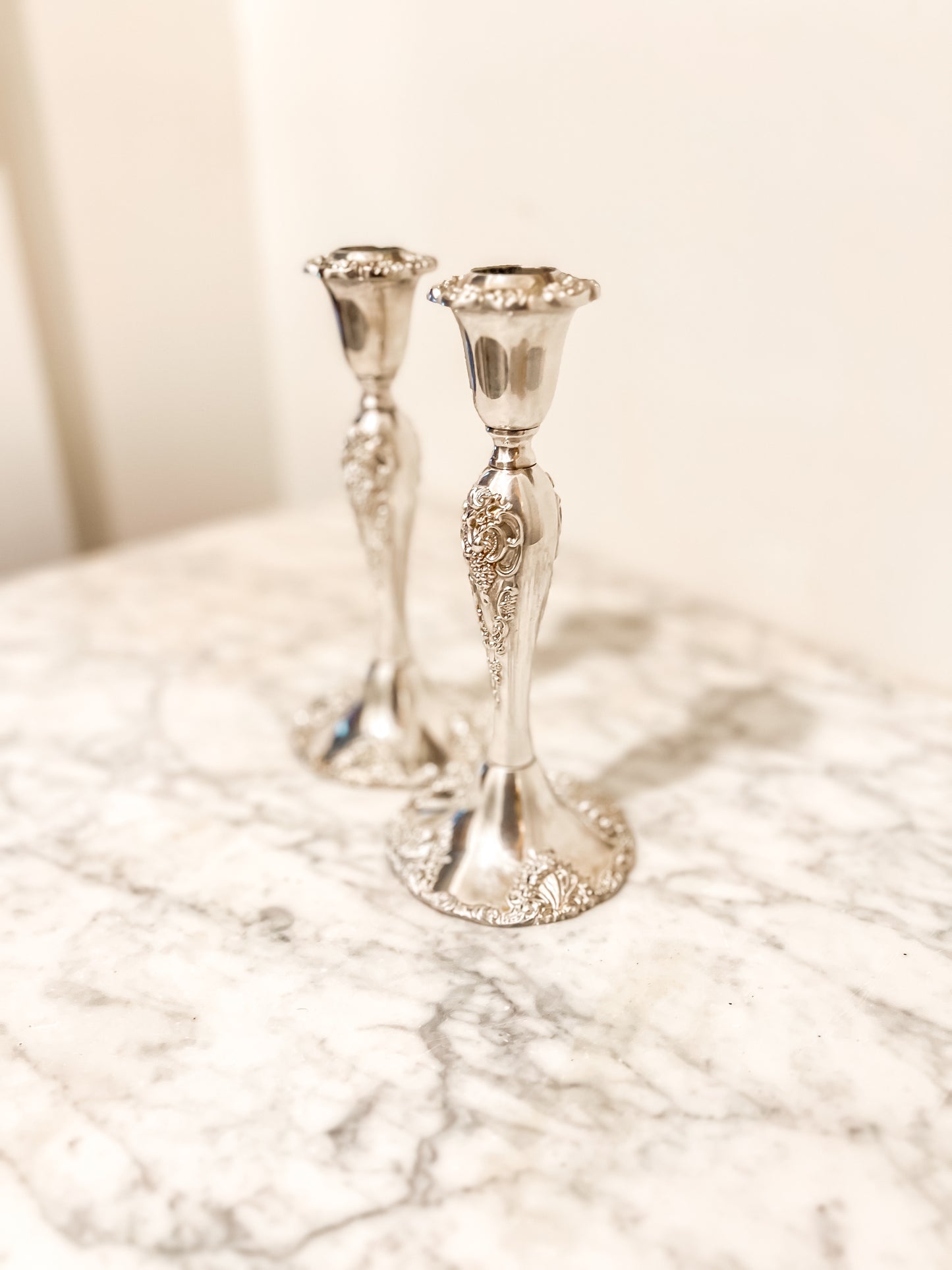 Pair of Gorham SilverPlate Candlestick Holders