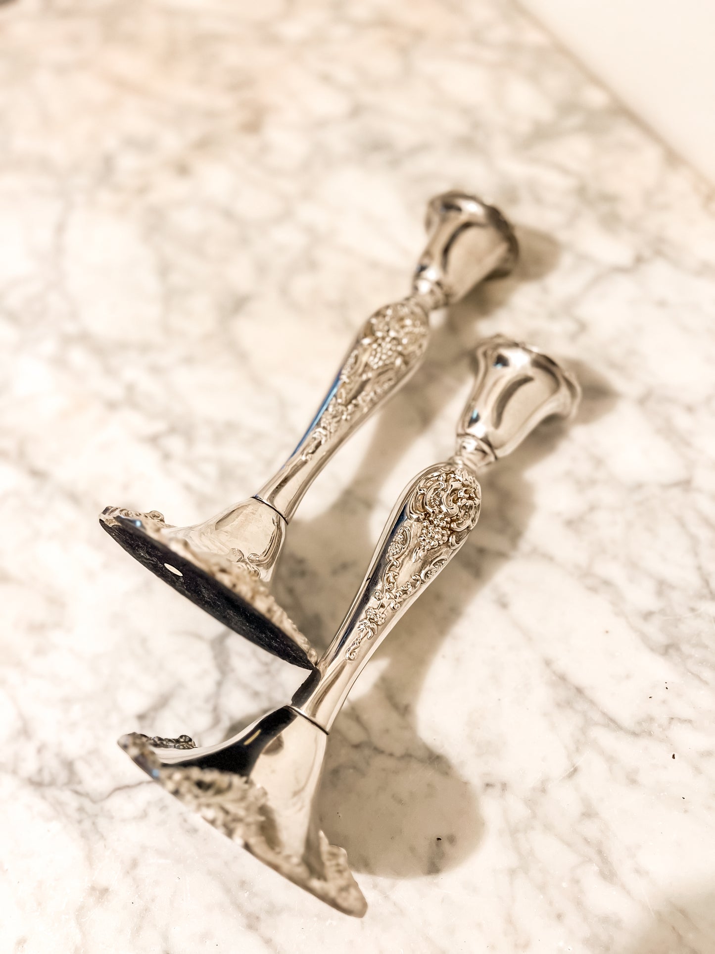 Pair of Gorham SilverPlate Candlestick Holders
