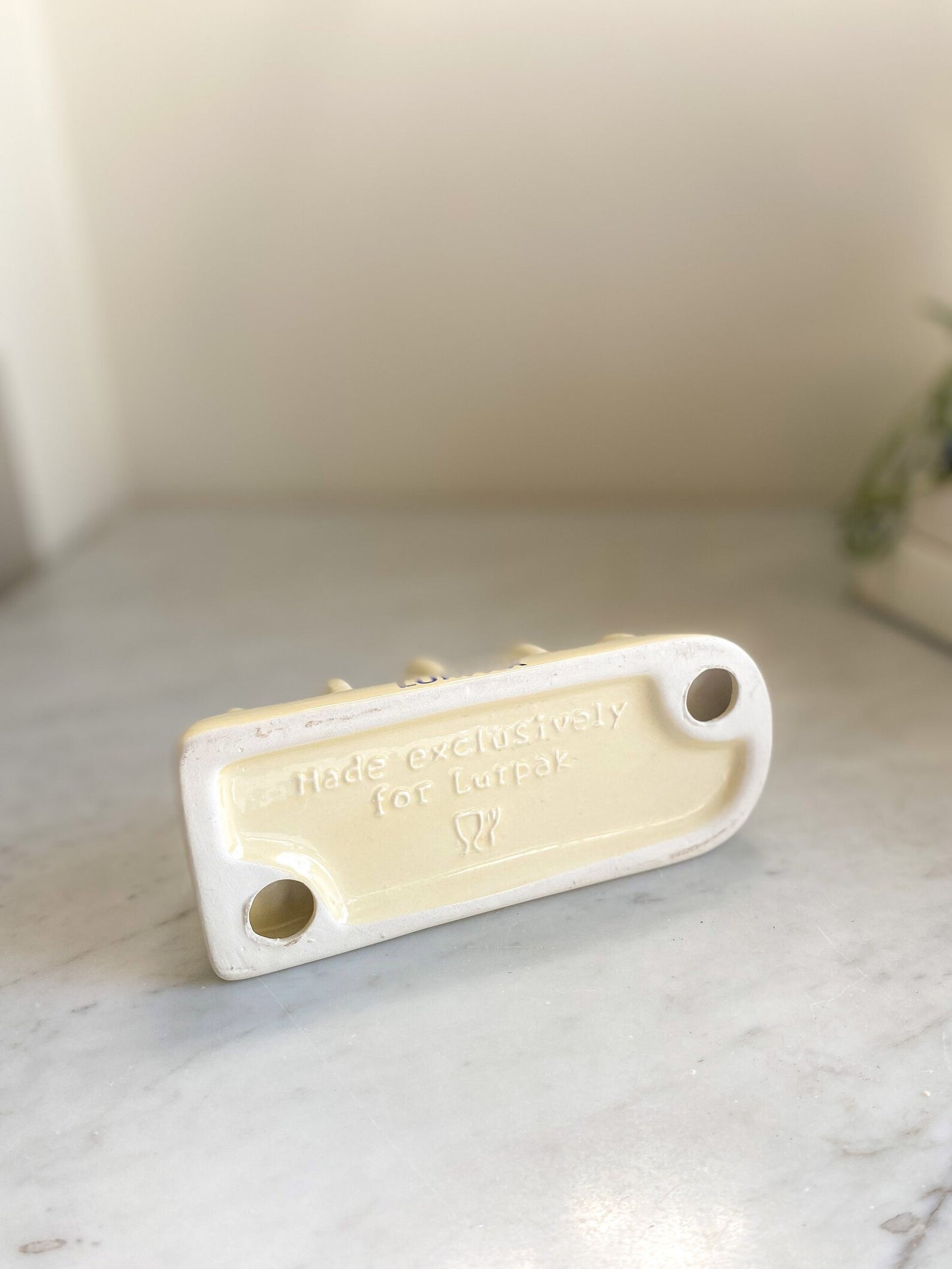 Yellow Lurpak 'Douglas' Ceramic Toast Rack