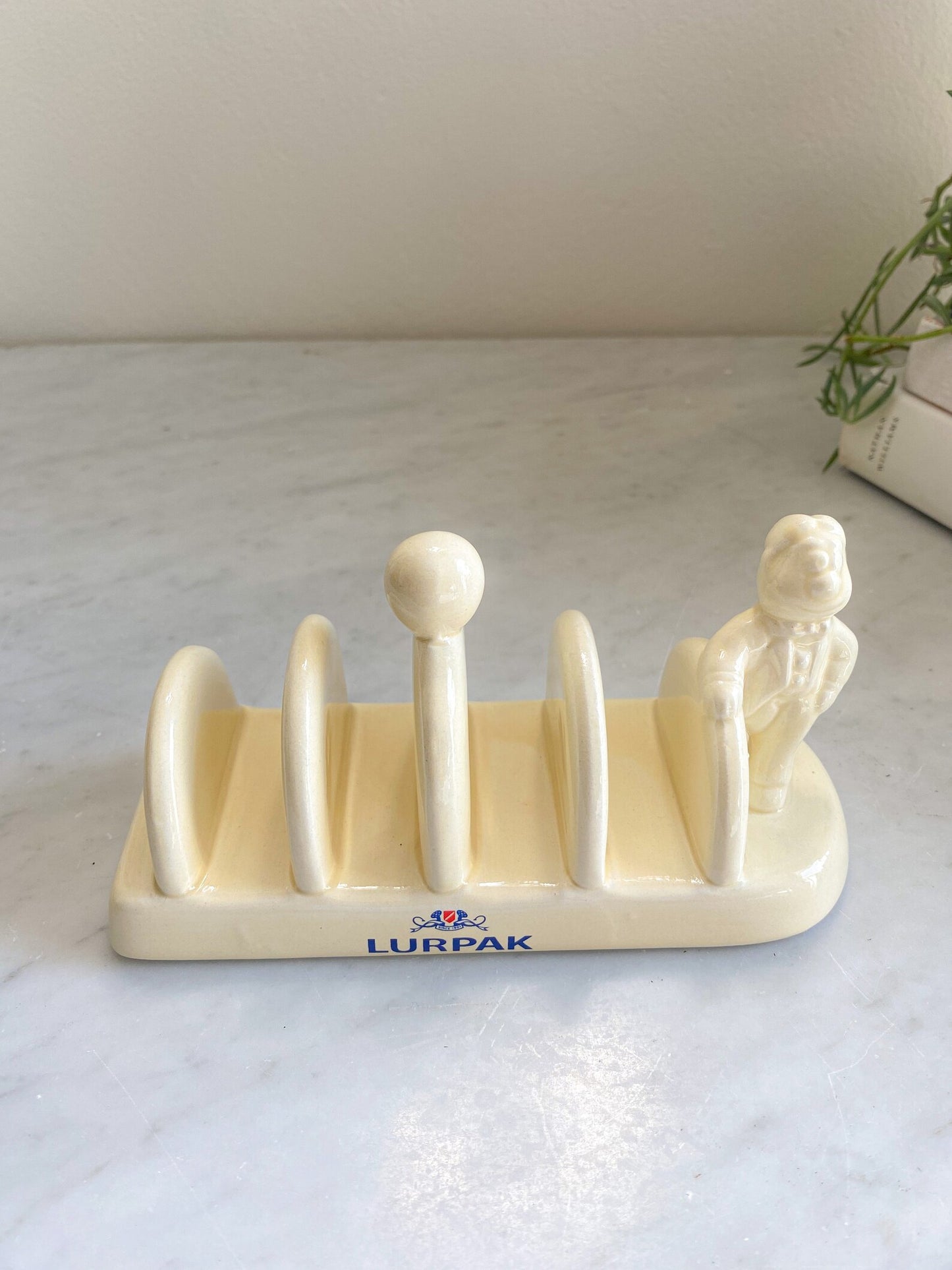 Yellow Lurpak 'Douglas' Ceramic Toast Rack