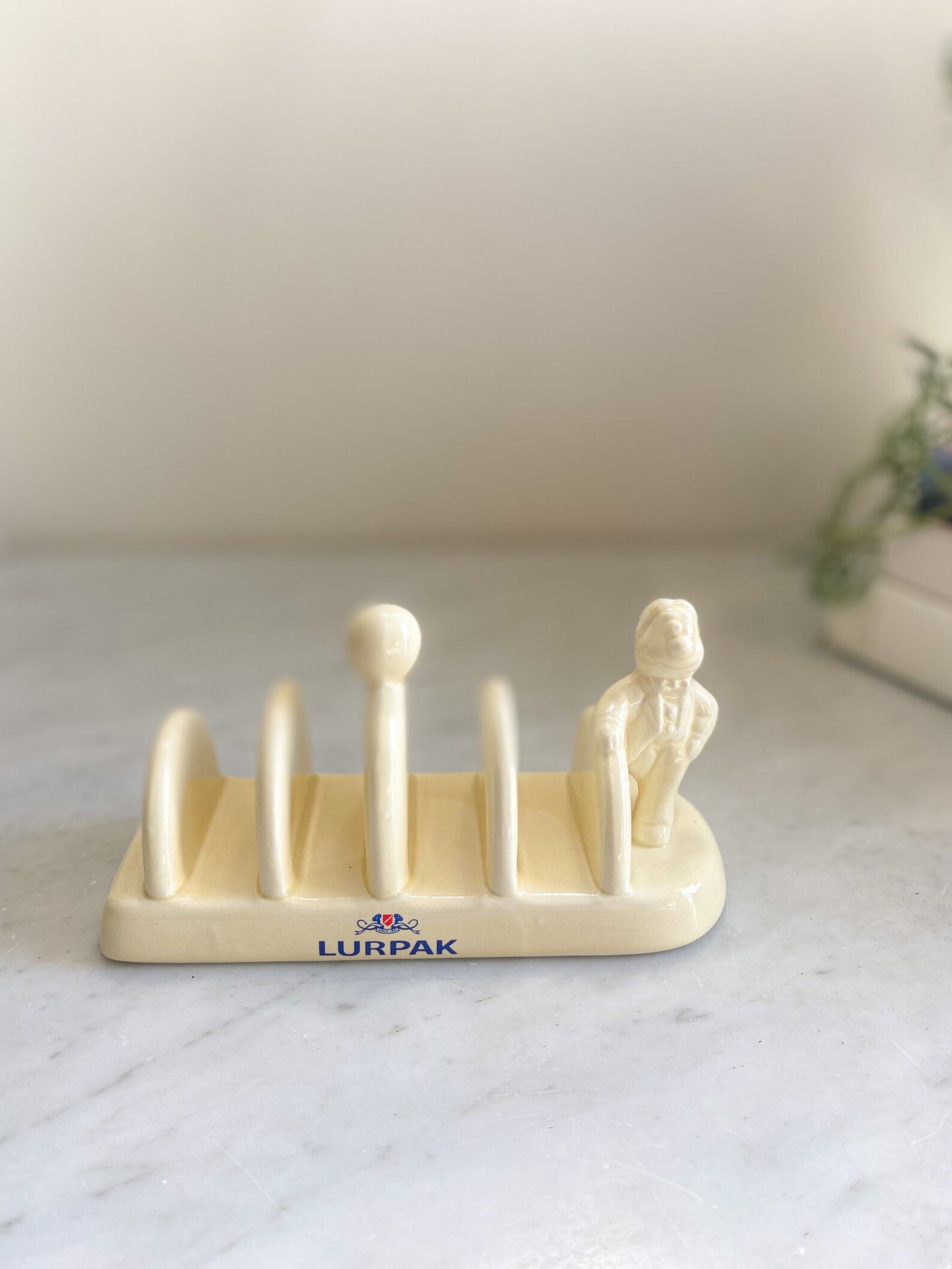 Yellow Lurpak 'Douglas' Ceramic Toast Rack