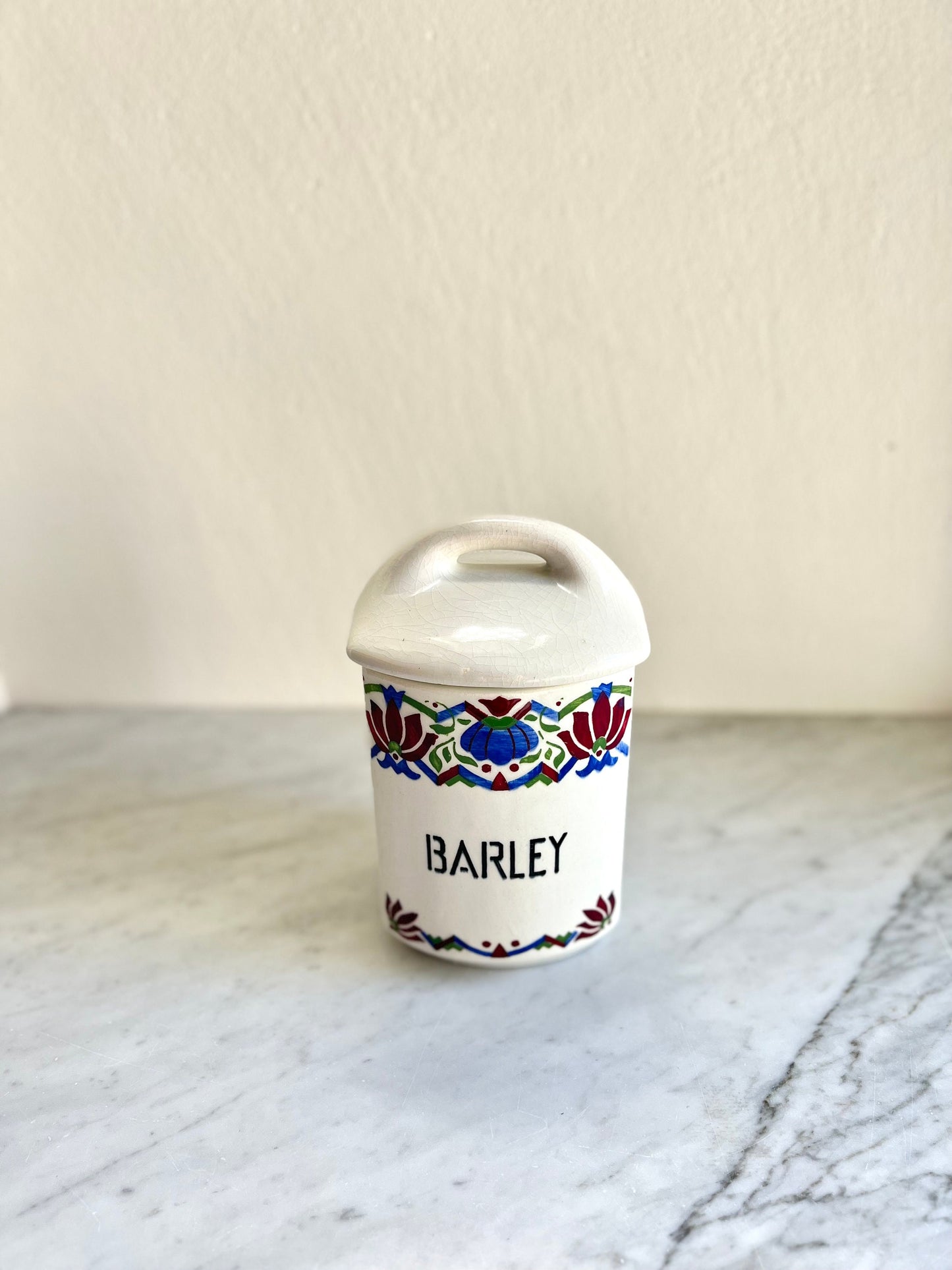 Czechoslovakia BARLEY Ceramic Kitchen Canister