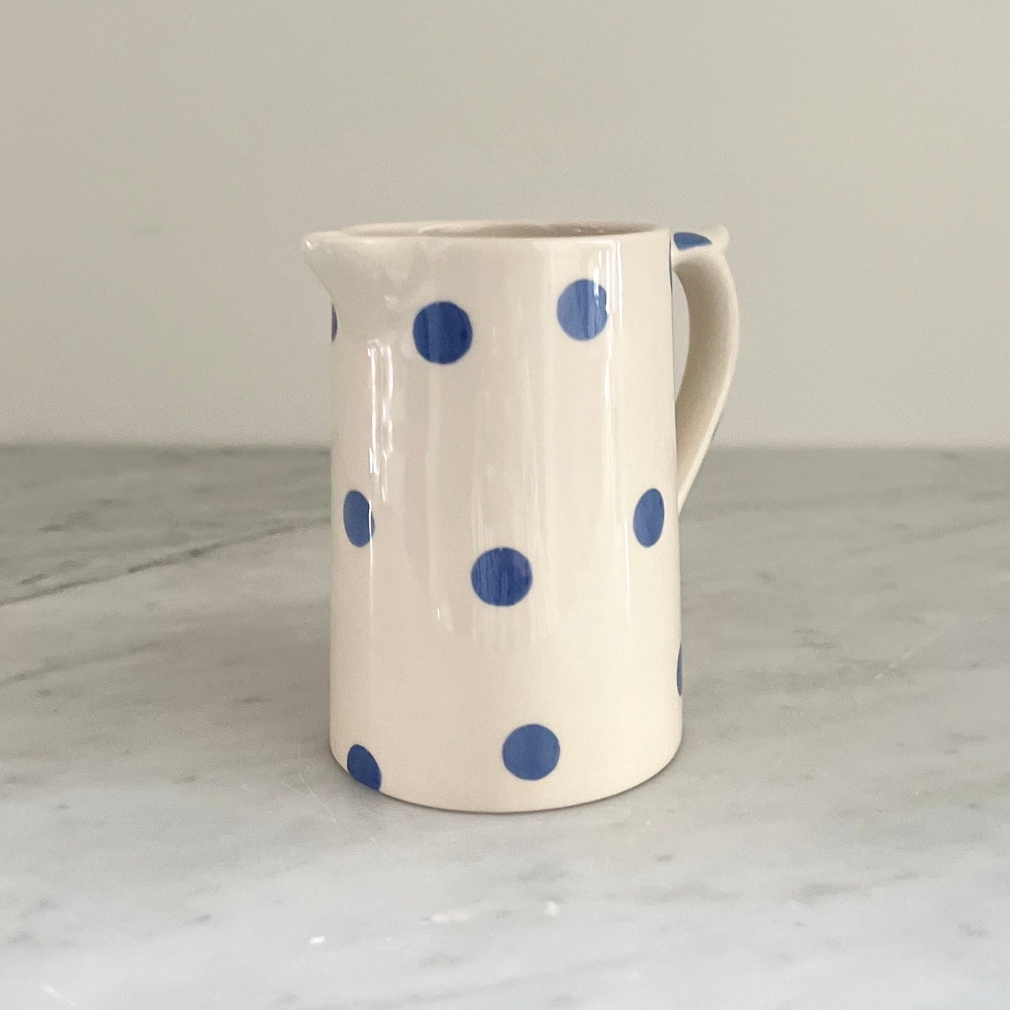 Vintage Moorland Blue Dot Tea Set: Staffordshire Pottery, England