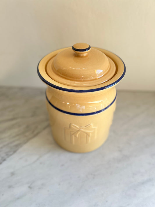 Vintage Williams Sonoma Holiday Cookie Jar Canister by Mason Cash, Made in England
