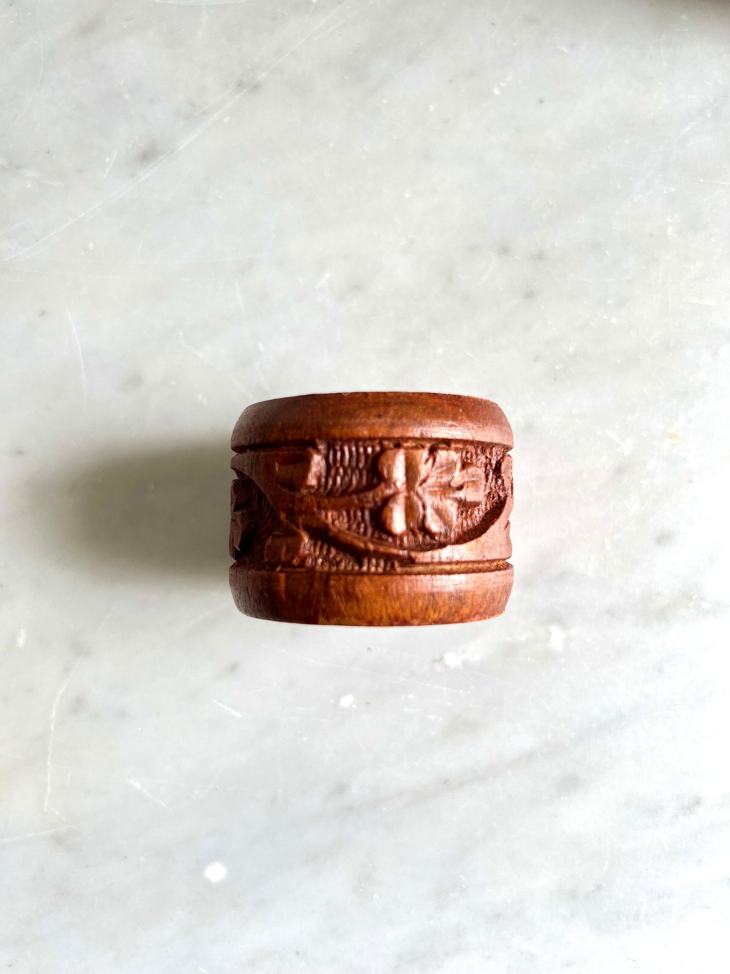 8 Vintage Wooden Napkin Rings Made in India