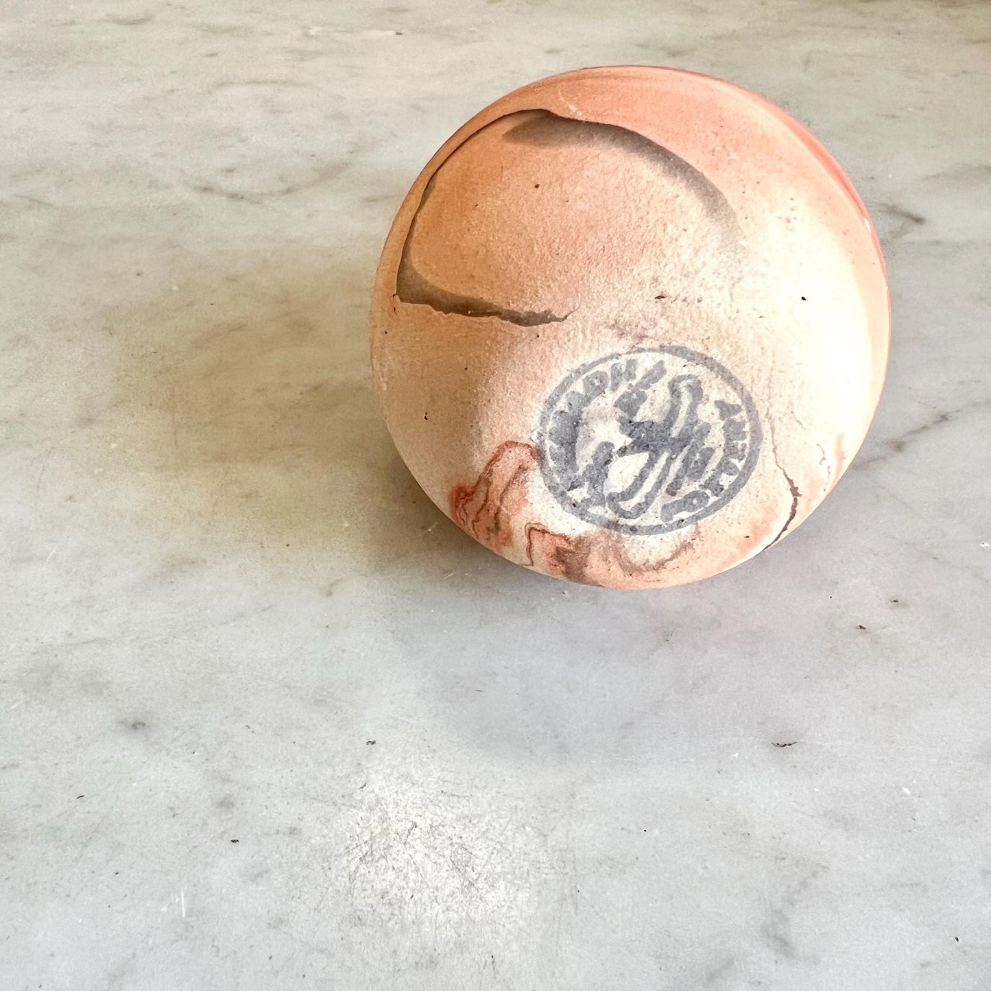 Vintage Small Nemadji Pottery Bud Vase Brown & Beige + Black + Dark Orange, Nemadji Pottery , American Pottery, Nemadji Collector