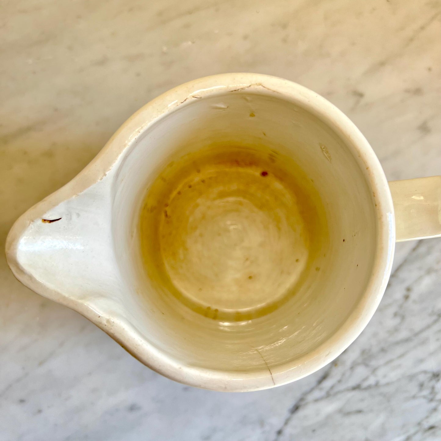 Antique English Ironstone Milk Pitcher | 19th Century White Ironstone Jug | Farmhouse Kitchen Decor | Country Cottage Style | Rustic Wedding