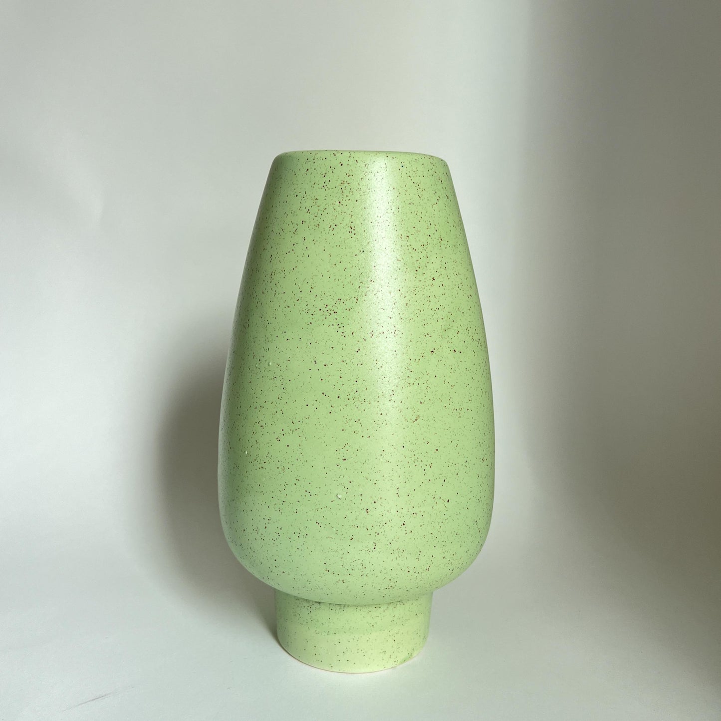 Vintage Mid Century Stanford Sebring Pottery Green Speckle Vase | Plant Pot | Planter 219-E