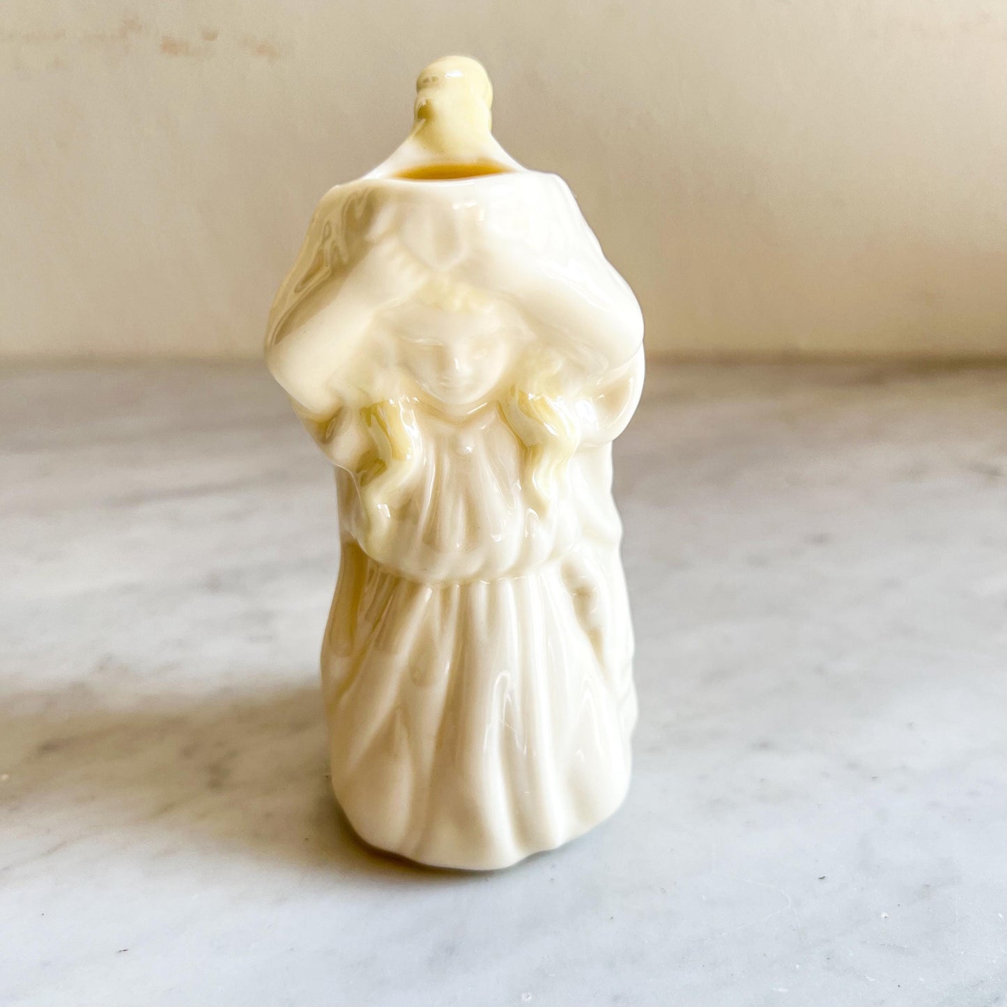 Belleek Undine Figurative Female Creamer (1940s) – Vintage Irish Porcelain – Water Nymph Design