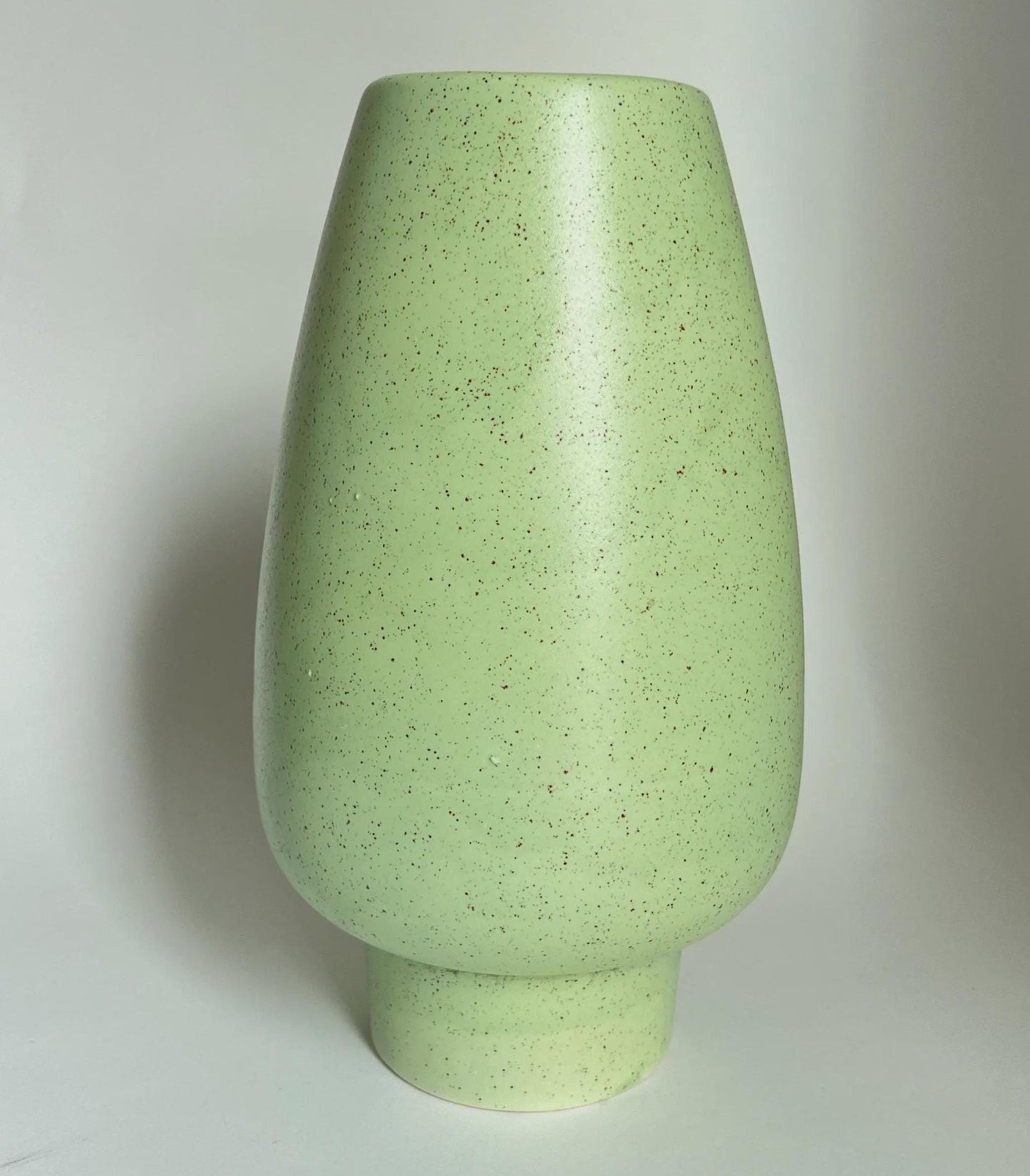 Vintage Mid Century Stanford Sebring Pottery Green Speckle Vase | Plant Pot | Planter 219-E