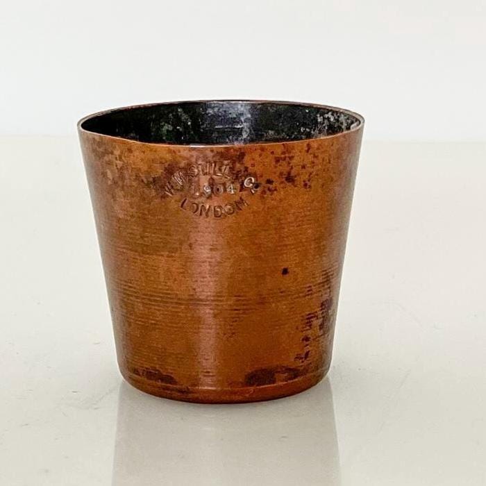 Antique Copper Spirit Measure – W.M. Still & Co Ltd London Distilling Equipment Cup