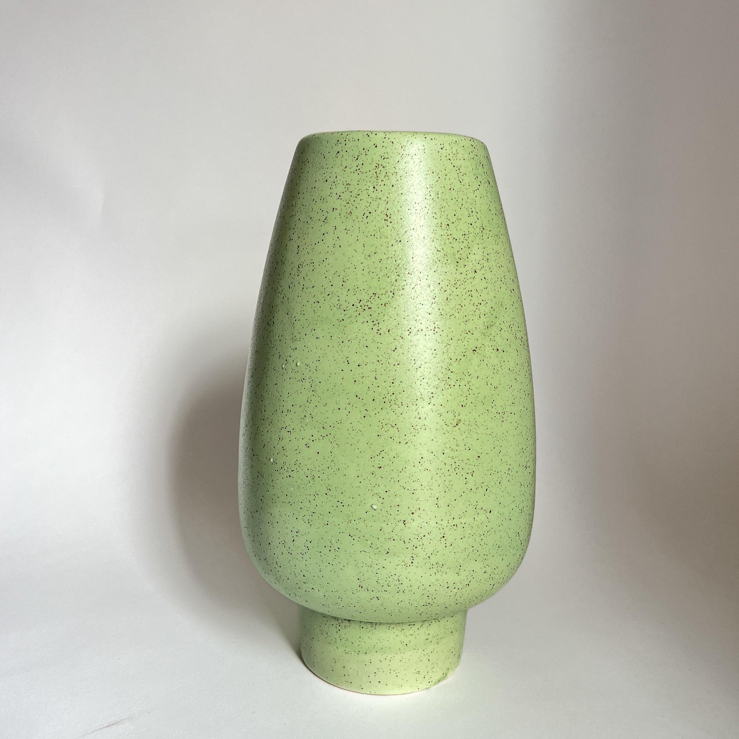 Vintage Mid Century Stanford Sebring Pottery Green Speckle Vase | Plant Pot | Planter 219-E