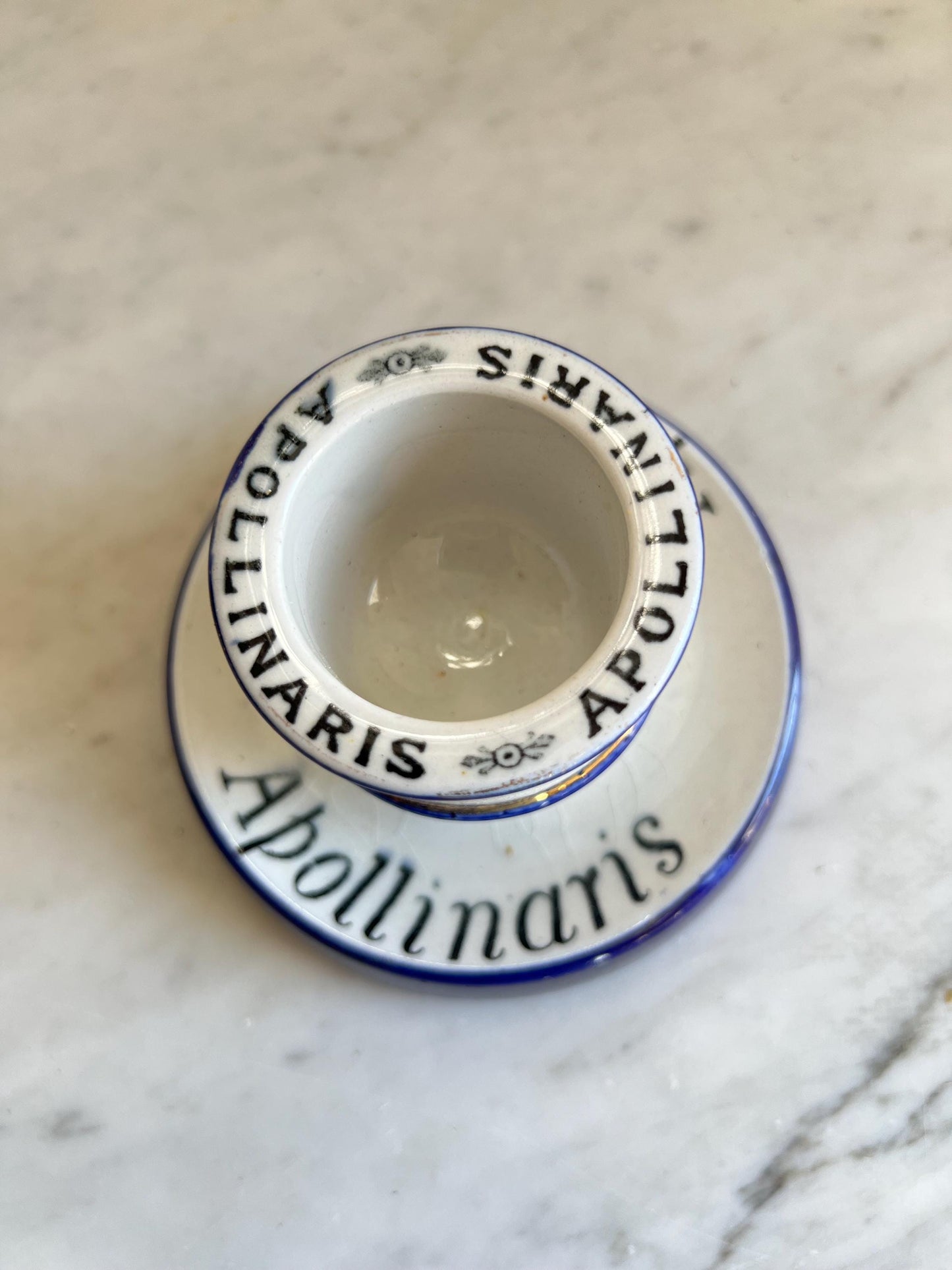 Apollinaris Stoneware Match Striker – Antique Advertising Collectible