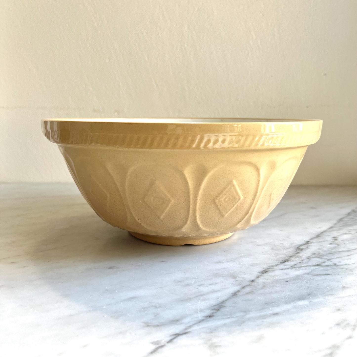 TG Green Gripstand 12" Beige Vintage Mixing Bowl Made in England
