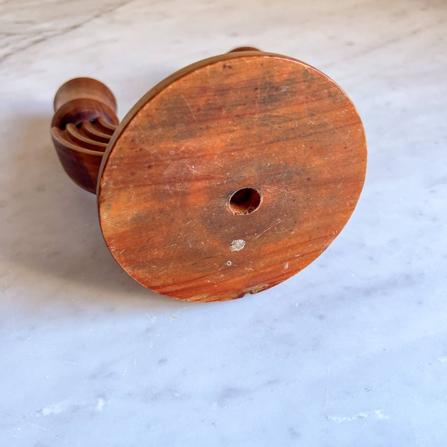 Vintage Wooden Double Arm Candleholder