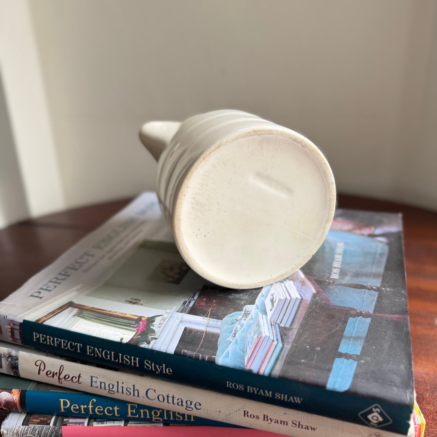 Vintage Lord Nelson Pottery 32oz Large Pitcher | White English Ceramic Jug | 1950s Kitchenalia