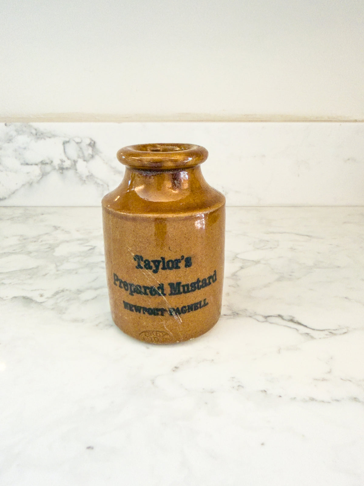 Antique Taylors Prepared Mustard Jar: Victorian England Collectible