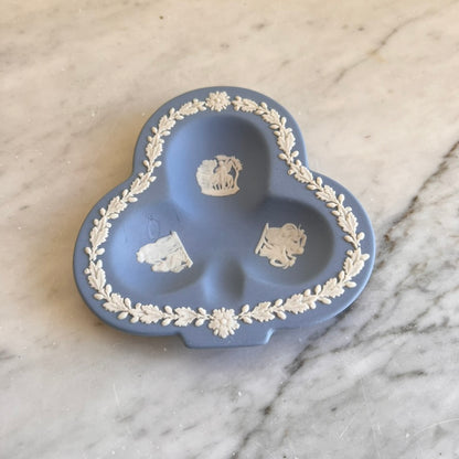 Wedgwood Blue Jasperware Clubs Trinket Tray from the Card Suite