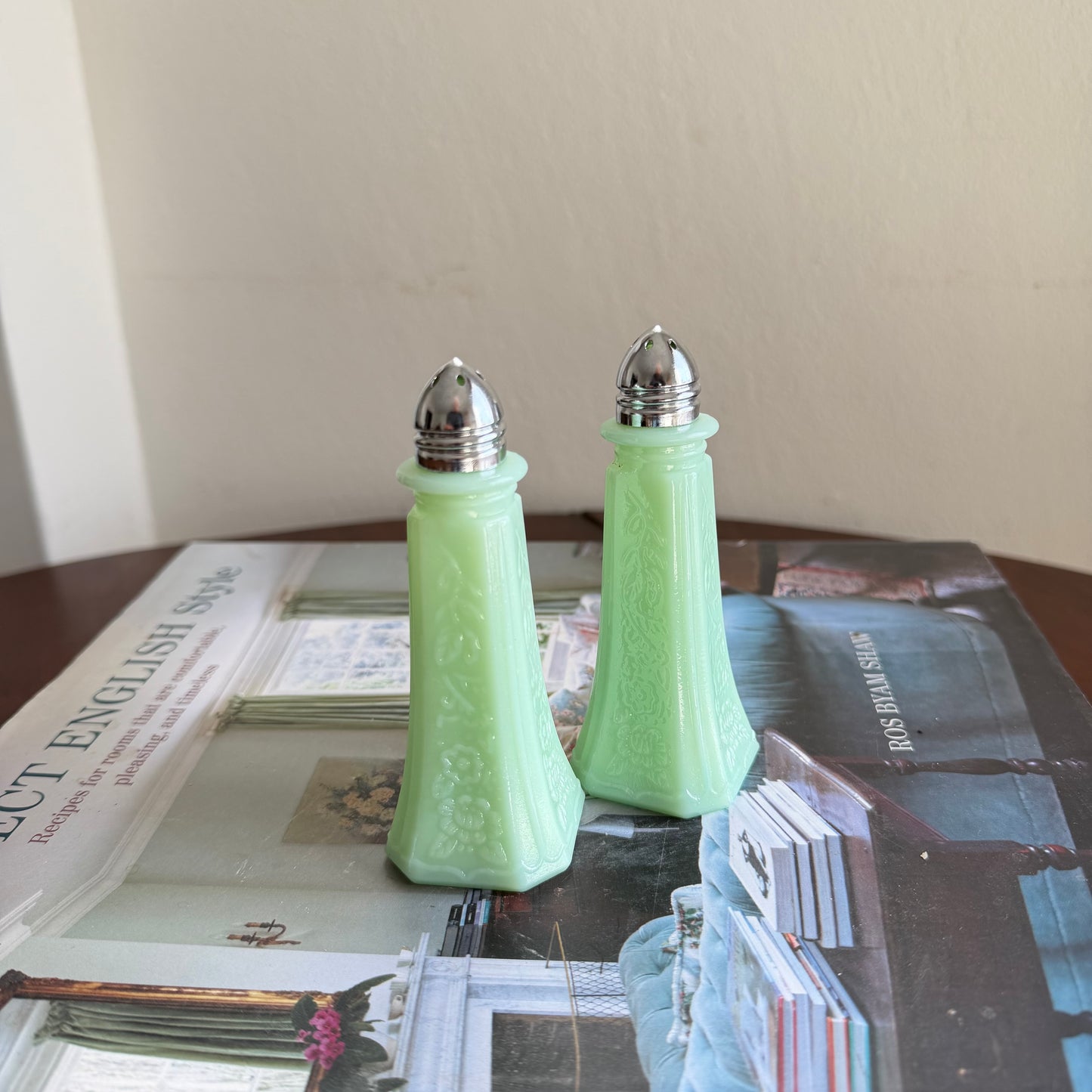 Jadeite Green Salt & Pepper Shakers