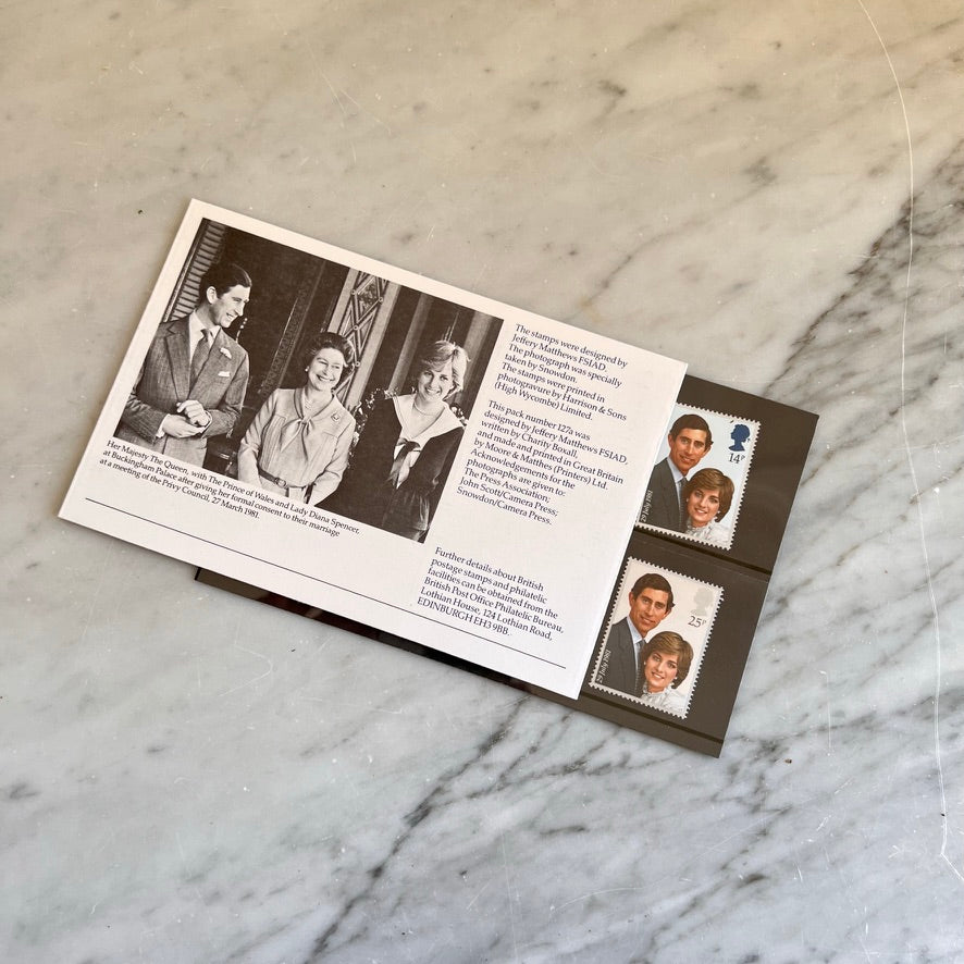 King Charles and Princess Diana Commemorative Wedding Stamps