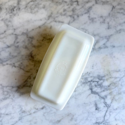Vintage Pyrex Butterfly Gold Butter Dish | White Milk Glass