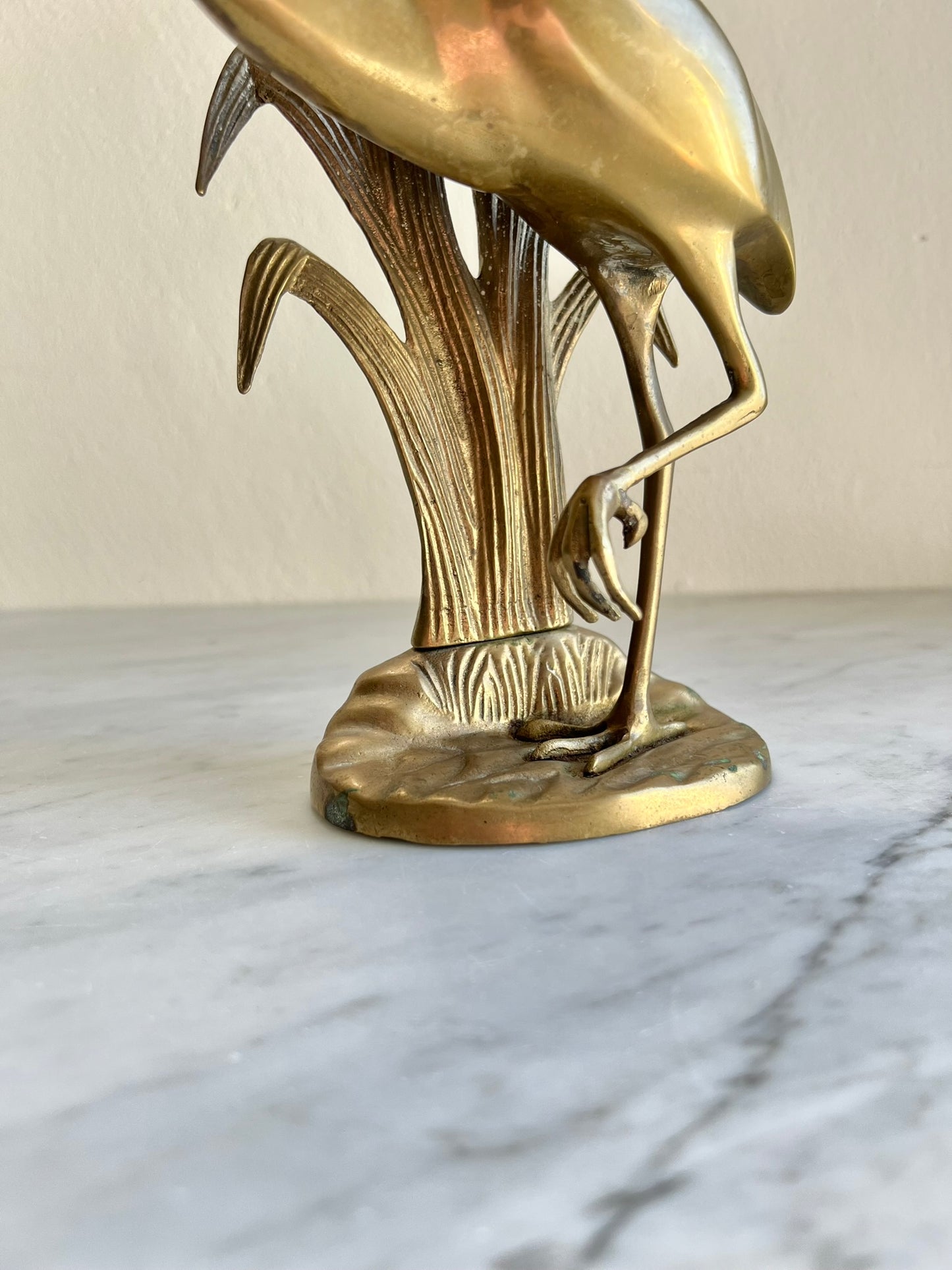 Large Brass Bird Sculpture