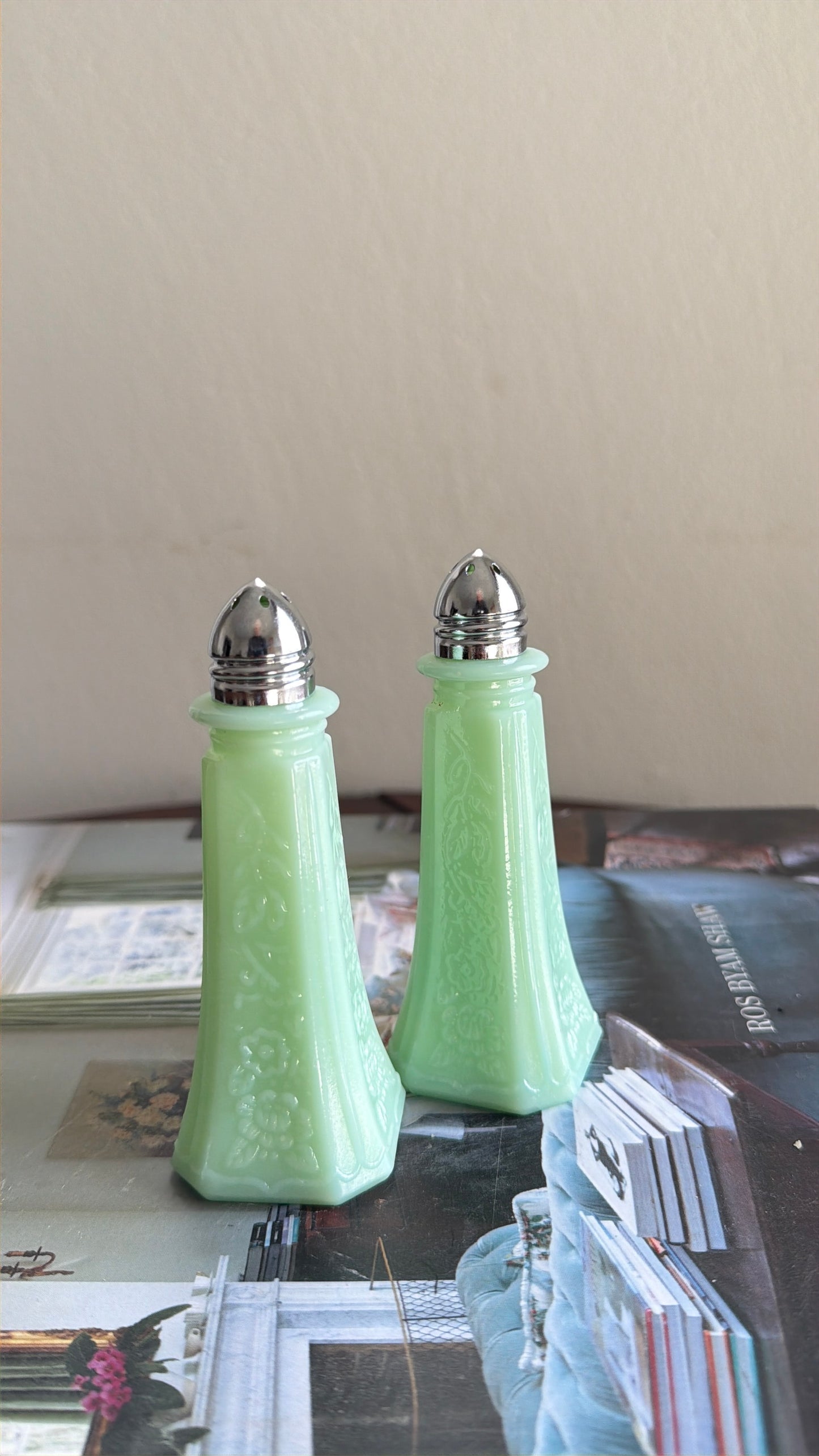 Jadeite Green Salt & Pepper Shakers