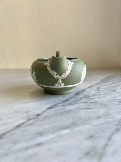 Wedwood sage green Jasperware teapot