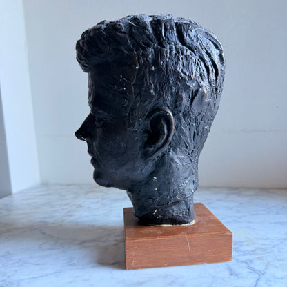 Vintage 1964 Austin Productions JFK Bust by Schillaci - Mid Century Presidential Memorabilia, Dark Academian Library Decor