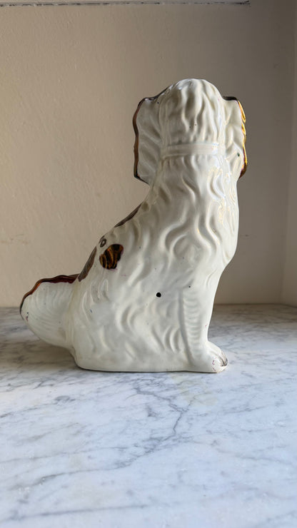 Large Vintage Staffordshire Dogs Pair | Classic Mantel Spaniels