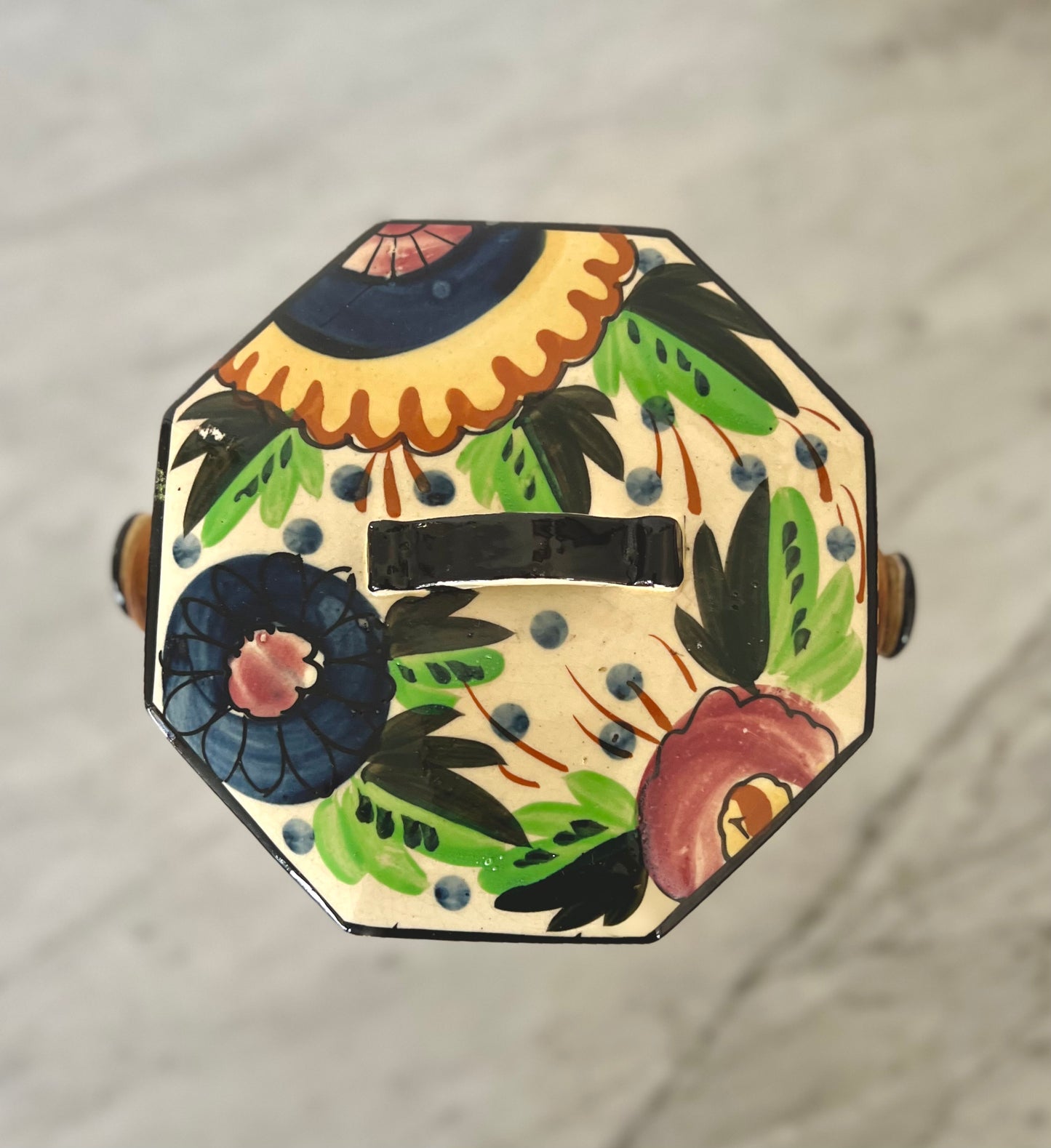 Art Deco Yellow Ceramic Cookie Jar