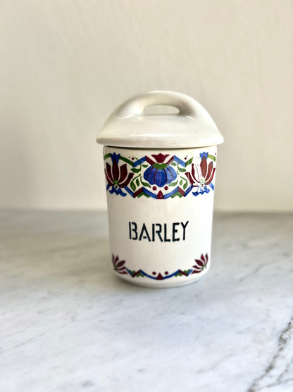 Czechoslovakia BARLEY Ceramic Kitchen Canister