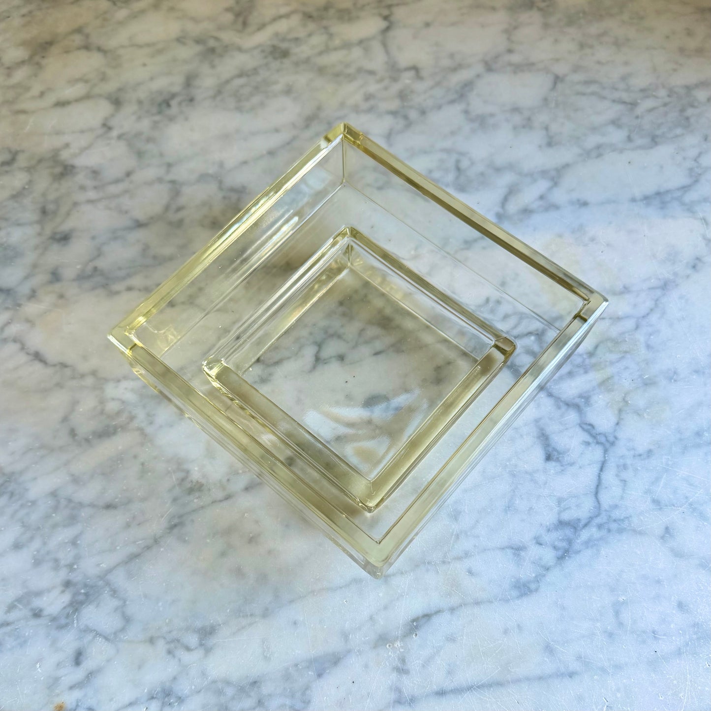 Mid-Century Yellow Glass Ikebana Vase | Attributed to Mod Int