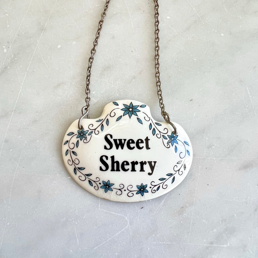 Sweet sherry decanter label by CoalPort Bone china