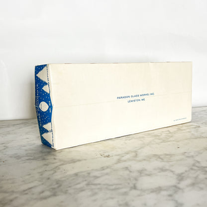 Vintage 50's Paragon Pink Glass Christmas Ornaments in Original Box