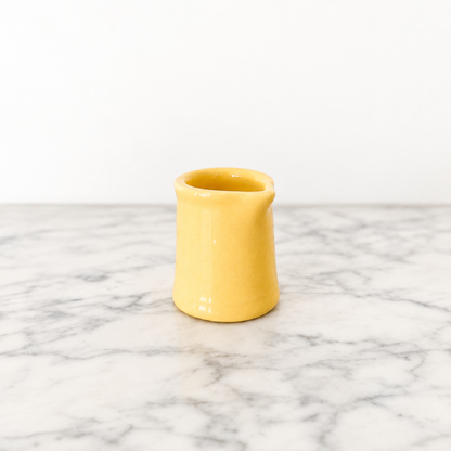 Vintage Grindley England Mustard Yellow Ceramic Handleless Creamer / Mini Pitcher