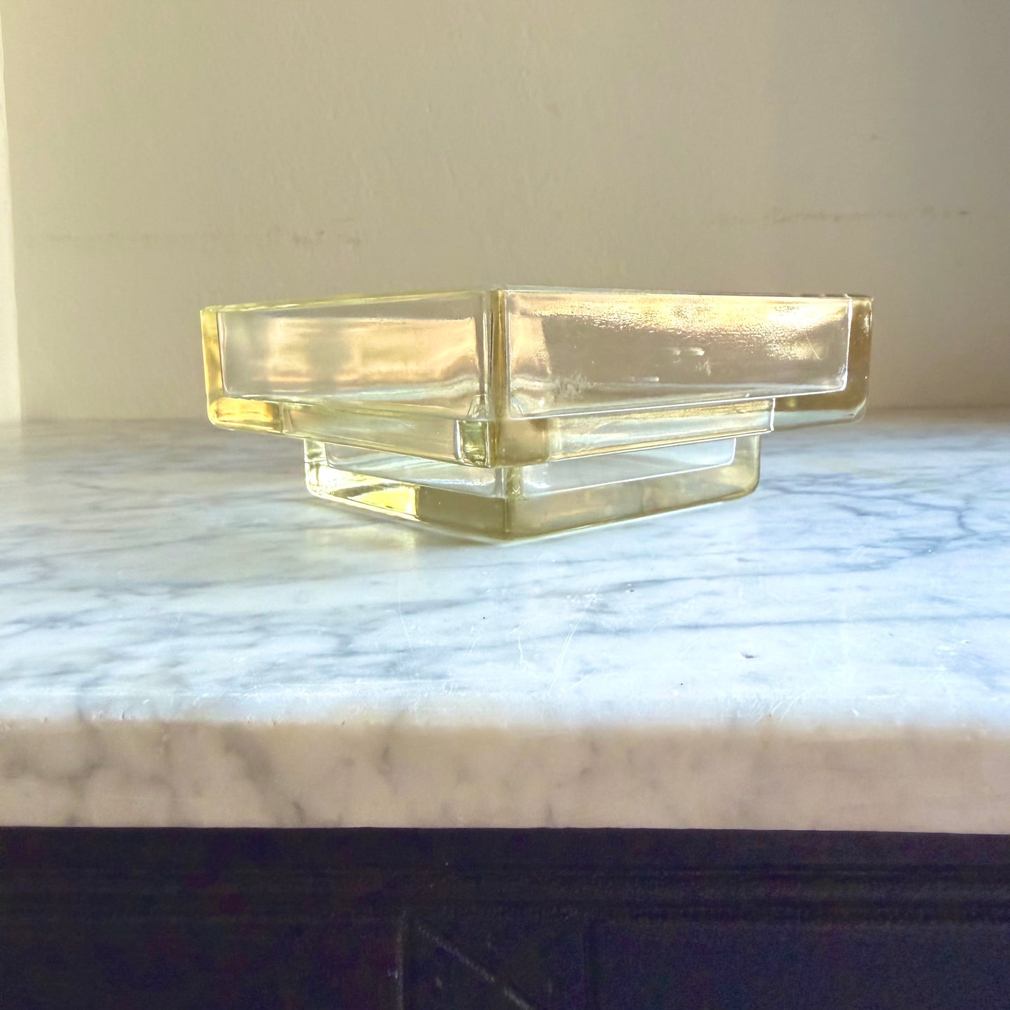 Mid-Century Yellow Glass Ikebana Vase | Attributed to Mod Int