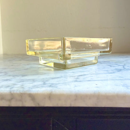 Mid-Century Yellow Glass Ikebana Vase | Attributed to Mod Int