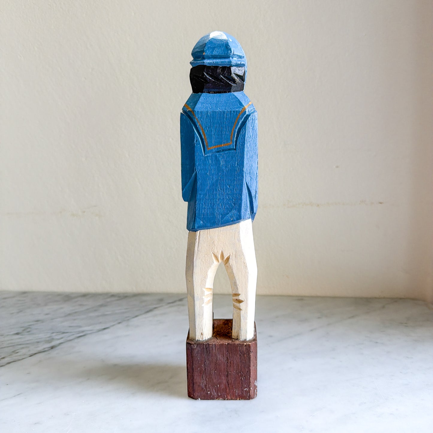 Vintage 12" Wooden Old Salt Dog Sea Captain Carved Figurine