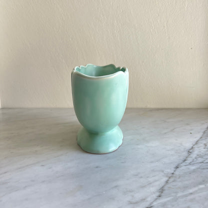 Green Dartmouth Pottery "London Bowl" Mantle Vase