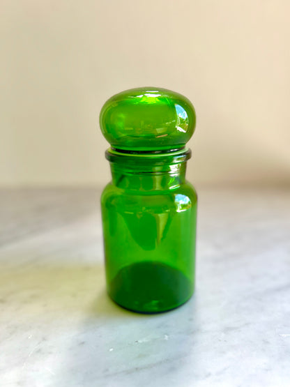 Vintage Green Belgian Apothecary Graduated Glass Set of 3